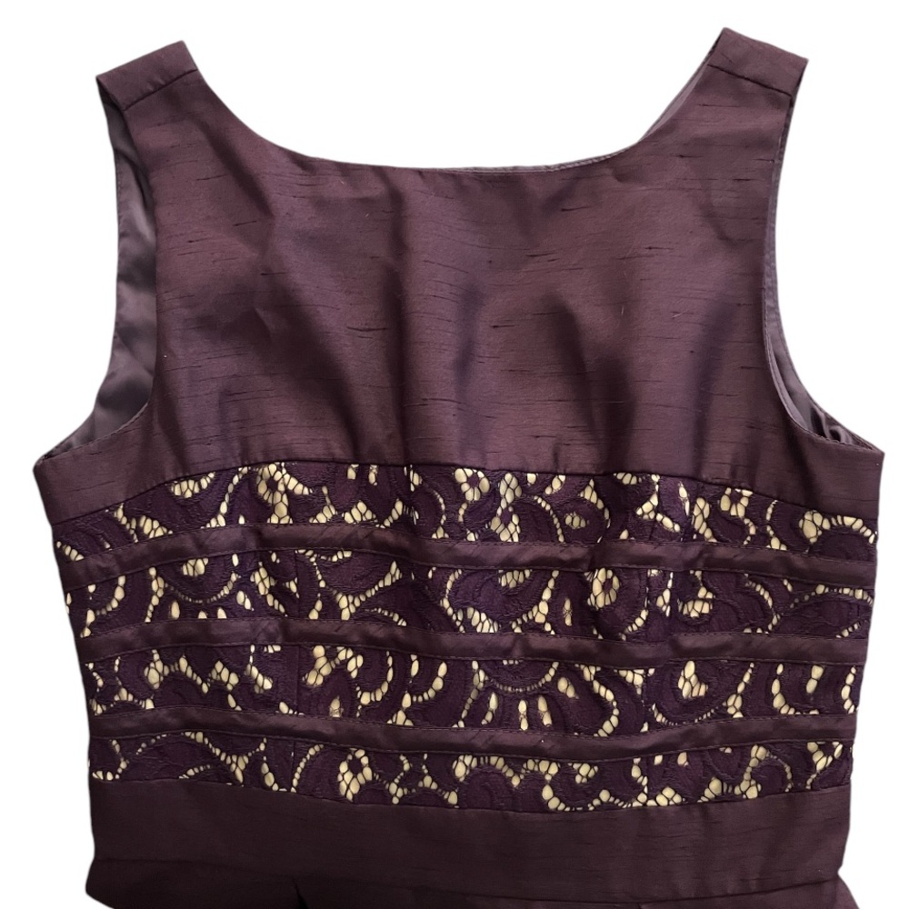 TAYLOR - LADIES DRESS - PURPLE - BLIND FLORAL PANELS - SIZE 4 - Picture 5 of 9